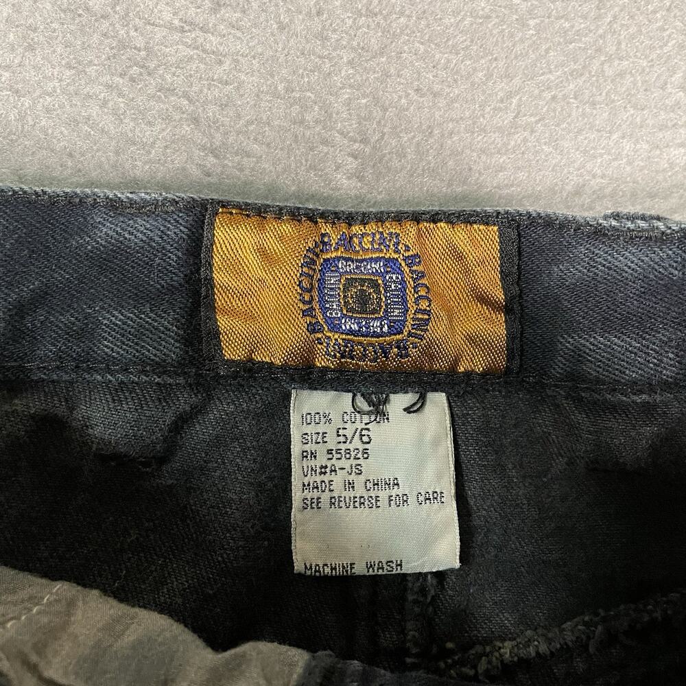 Y2K Baccini Dark Blue Denim Midi Skirt Straight Pencil Button Back Size 5/6 - Picture 7 of 11